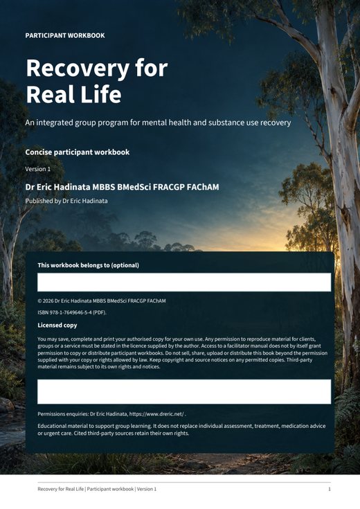 Recovery for Real Life, Concise Participant Workbook, Version 1